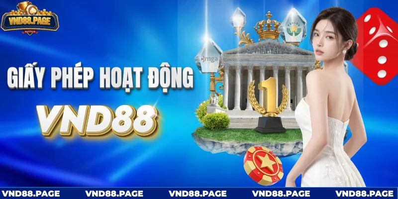 Những giấy phép hoạt động minh bạch tại VND88